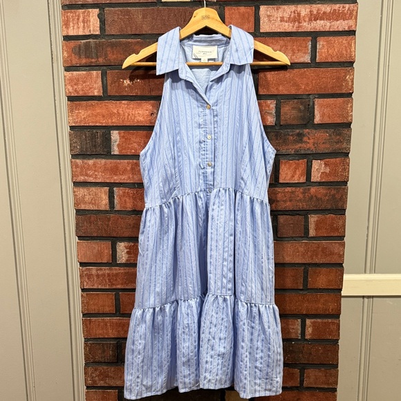 Pomander Place Light Blue Striped Dress - Picture 4 of 13